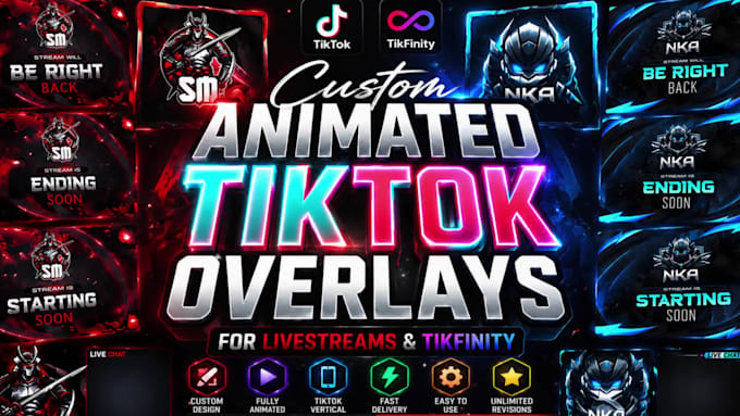 create custom animated tiktok overlays for livestreams and tikfinity
