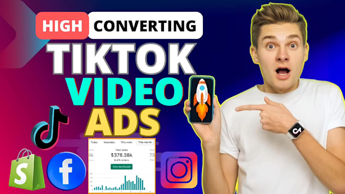 create tik tok video ads, dropshipping ads,and viral tiktok ads