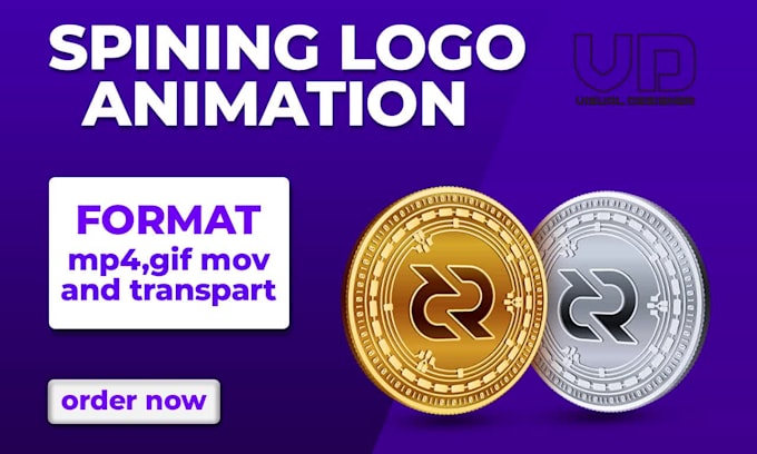 create rotating ,spinning logo animation and intro outro videos