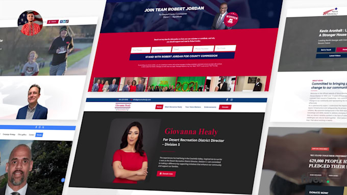 create political election or nonprofit charity campaign website