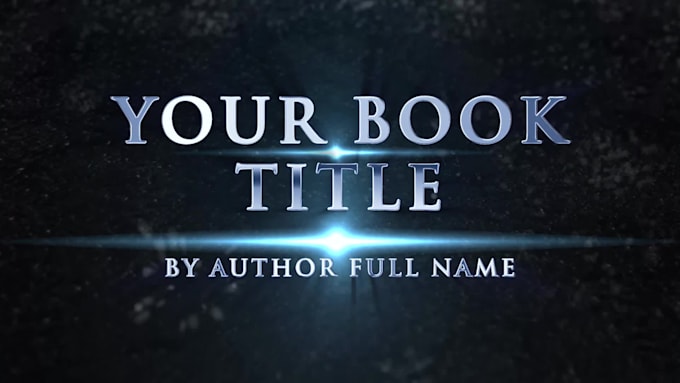 Big Deals! I will create this book promo video trailer  for $10