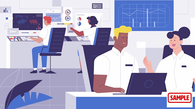 do professional 2d cartoon, motion graphics animation, isometric explainers
