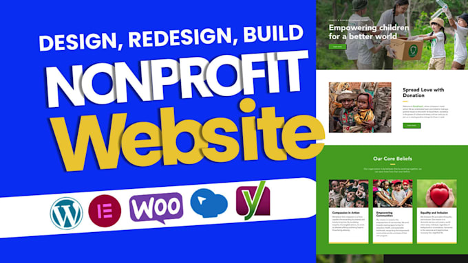 design a professional nonprofit website on wordpress