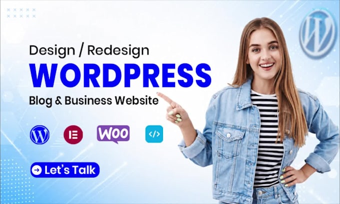 design, redesign and build wordpress blog website and business website