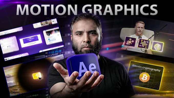 create motion graphics video and 2d animation