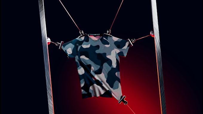 create a 3d visual, mockup video for your clothing brand