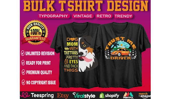 do awesome bulk t shirt design
