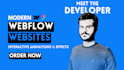 be webflow developer to develop killer webflow website, expert webflow animation