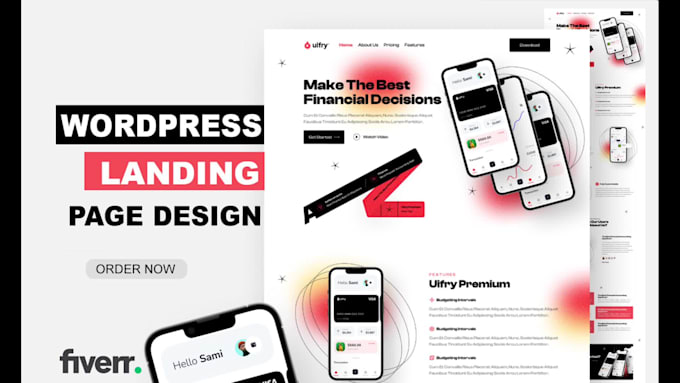 design wordpress landing page and elementor landing page