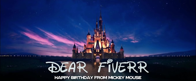 make disney style happy birthday, anniversary video intro