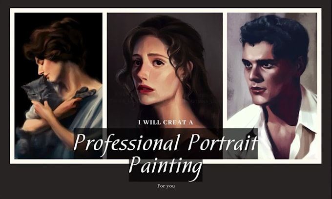 paint a professional realistic portrait, illustration