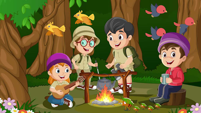 create awesome 2d kid animation for kids