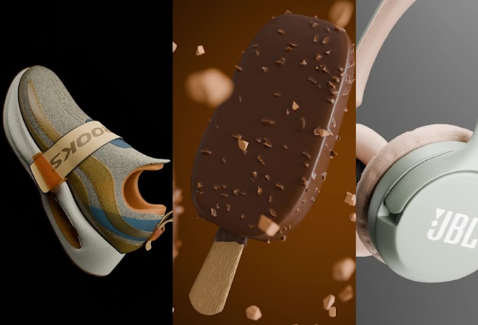 3d mockup or photorealistic rendering with product animation
