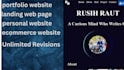 create a responsive and animated portfolio website