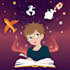 create flat vector illustration for you character or children book
