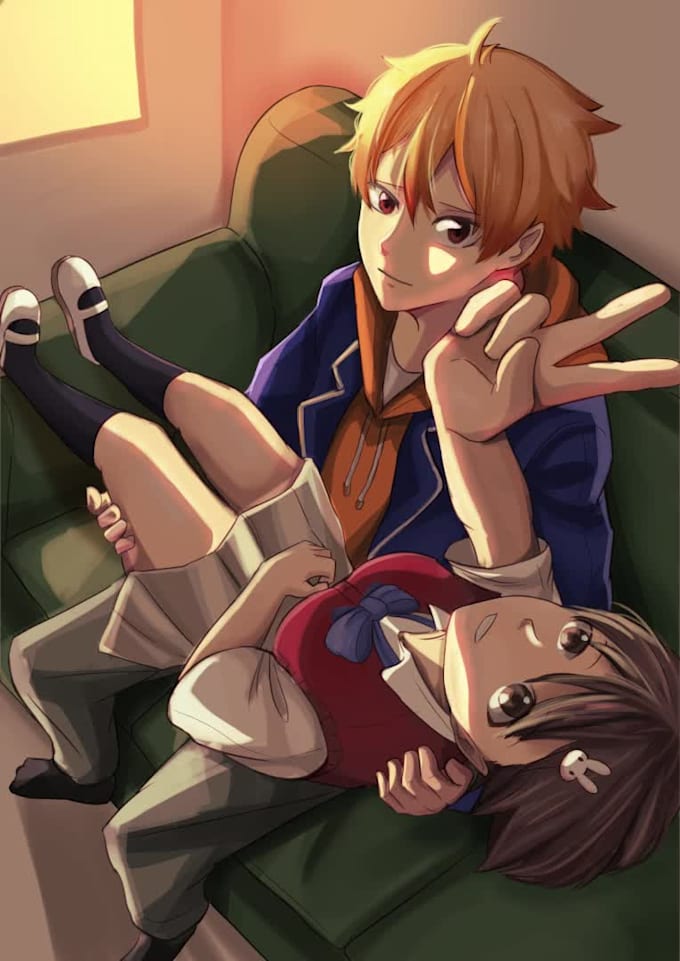 draw you anime art or original character