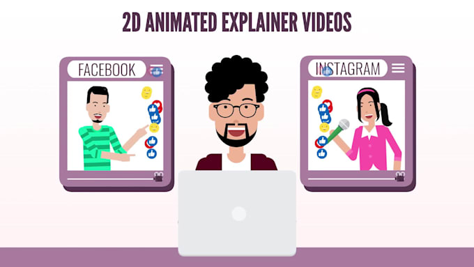 create 2d animated explainer video and whiteboard video
