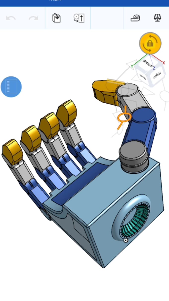 do simple part designs and modelling using onshape