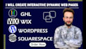 design custom landing page, dynamic web pages for squarespace wordpress ghl wix