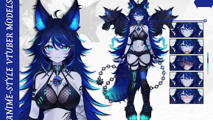 rig live2d vtuber model vtuber avatar in anime style anime