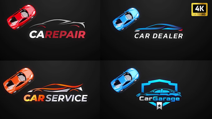 create automotive car intro logo animation