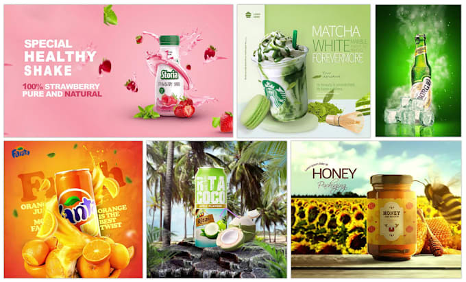 make shopify banner, product composition and product manipulation