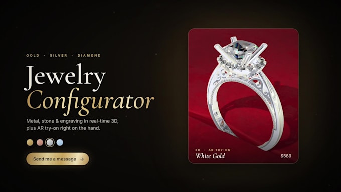build jewelry and ring configurator with ar try on