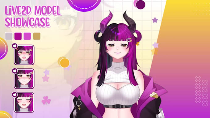 design and rig pro vtuber character in live 2d vtuber model and vtube studio