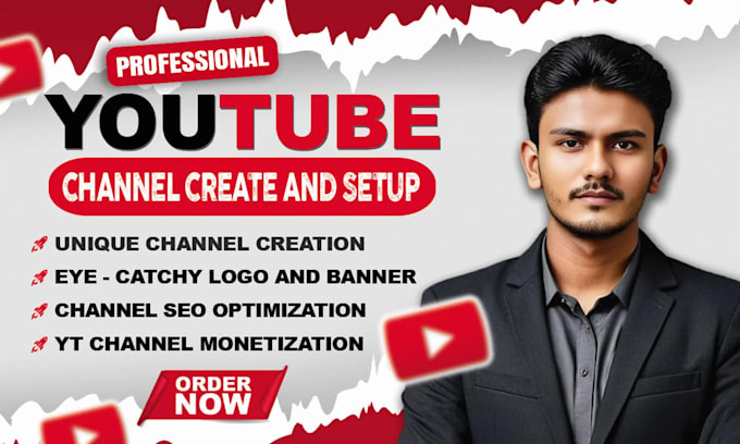 create and setup a complete youtube channel for monetization