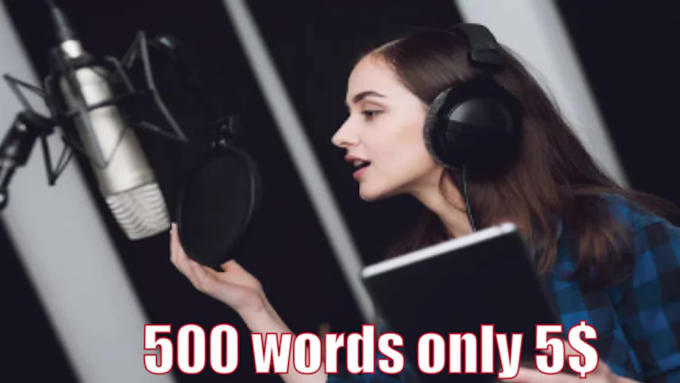 record a professional english american female voiceover artist