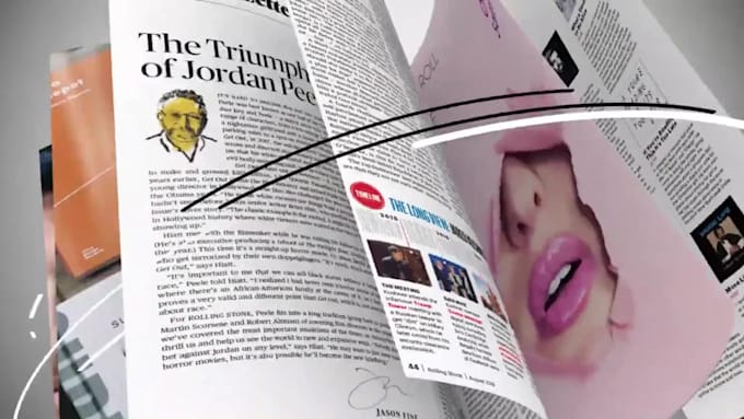make professional book and magazine trailer video for you
