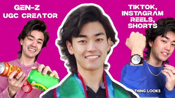 create ugc content for tiktok, reels, male creator, gen z
