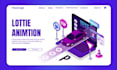 create  lottie and website animation and home page animation