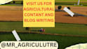 write agriculture related content, blogs and research proposal