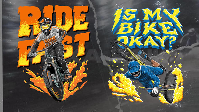 draw any bike or mtb illustration