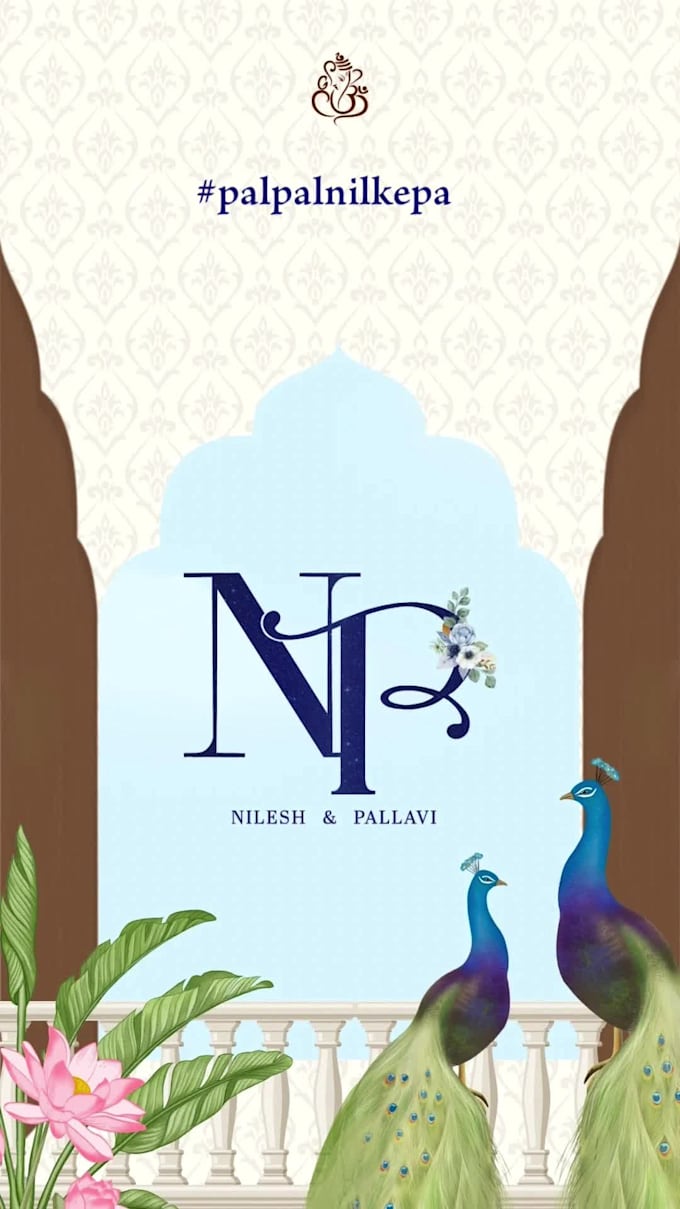 design an indian wedding e card invitation video