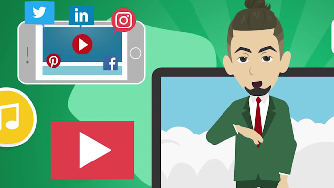 create 2d animated explainer video, marketing video ads