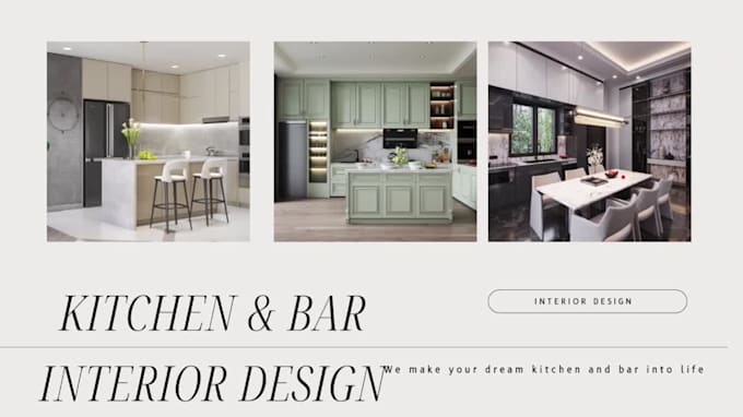 Design kitchen bar interior 3d and render by Brian83638 | Fiverr