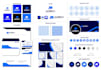do clean minimal luxury logo with branding kit or stationery