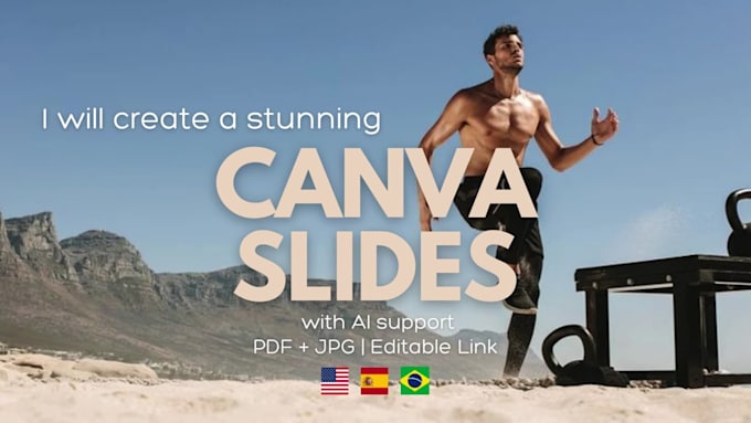 design a sleek, editable canva presentation, slide or pitchdeck