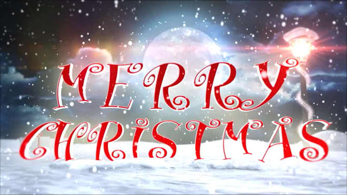 make christmas photo greetings intro video