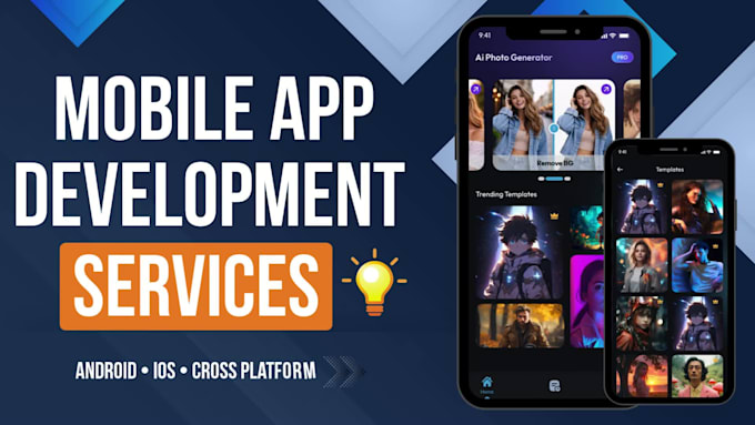 develop a modern flutter mobile app for android and ios