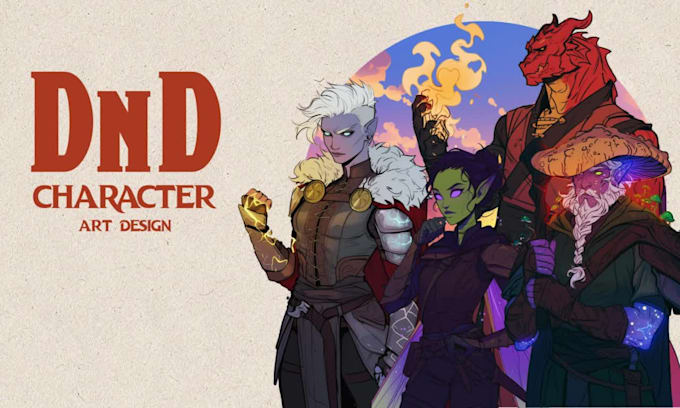 dnd character art, fantasy illustration for concept art
