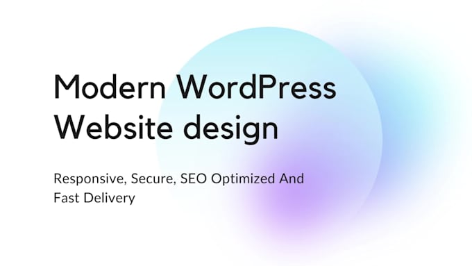 build a modern and responsive wordpress website design