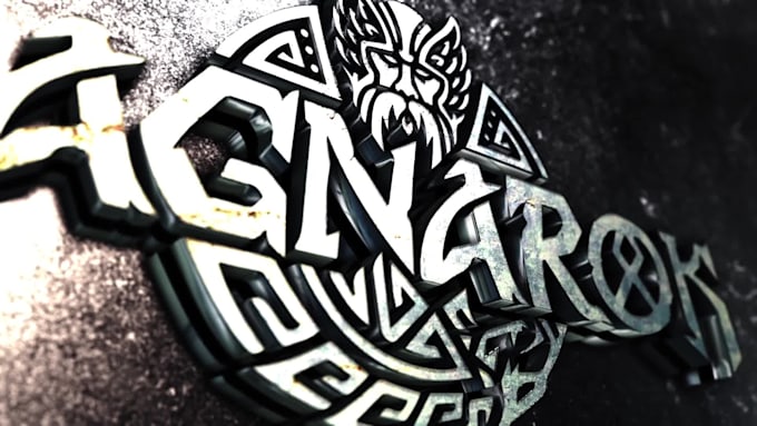 create 3d intro grunge logo animation