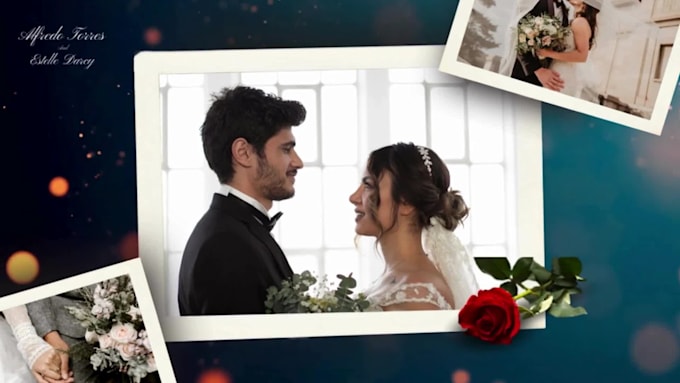 create wedding photo slideshow memorial video