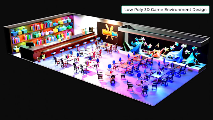design low poly 3d model, low poly 3d game asset, game environment and prop
