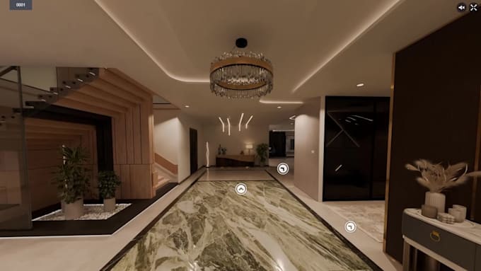 create interactive 3d or 360 virtual tour, VR ready