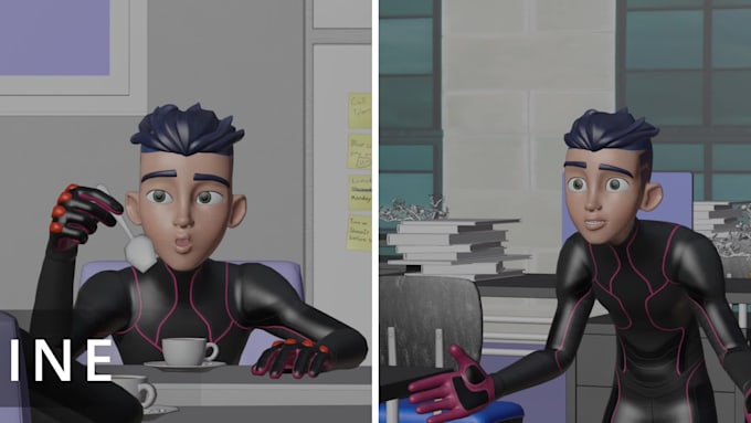 make 3d character animation in maya or blender