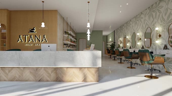 interior design stylish spa, salon and sauna